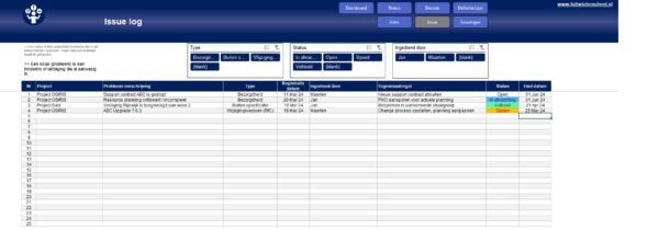 raidlog_Issue_log Project RAID log